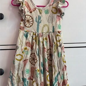 Little Sleepies 2T flutter dress western cactus print